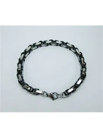 Erkek Çelik Çiftrenk Zincir Kolye + Bileklik Set