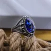 Lacivert Safir Kristal Kesim Taşlı Pençe Model Özel Seri Erkek Gümüş Yüzük Lacivert Safir Kristal Kesim Taşlı Pençe Model Özel Seri Erkek Gümüş Yüzük