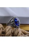 Lacivert Safir Kristal Kesim Taşlı Pençe Model Özel Seri Erkek Gümüş Yüzük Lacivert Safir Kristal Kesim Taşlı Pençe Model Özel Seri Erkek Gümüş Yüzük