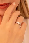Kadın Gümüş Yüzük - 925 Ayar Latife Model Kadın Yüzük Alyans