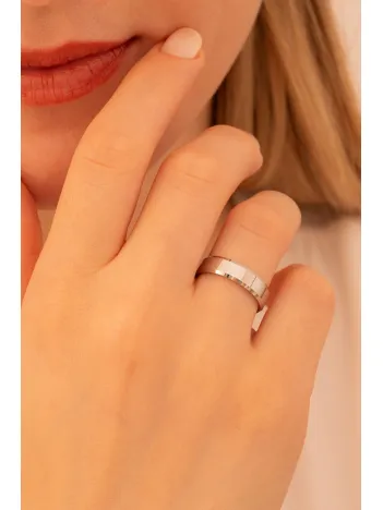 Kadın Gümüş Yüzük - 925 Ayar Latife Model Kadın Yüzük Alyans