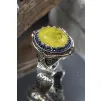 Sarı Paraiba Taşlı Lale Desenli Erkek Gümüş Yüzük GYZYZKEND10-SRI Sarı Paraiba Taşlı Lale Desenli Erkek Gümüş Yüzük GYZYZKEND10-SRI