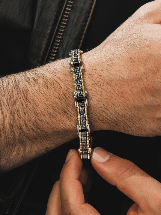 Grek Bombe Çelik Sarı Erkek Bileklik Künye CBLALTGREK1 Grek Bombe Çelik Sarı Erkek Bileklik Künye CBLALTGREK1