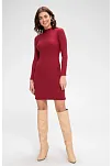 Kadın Bordo Kaşkorse Balıkçı Yaka Uzun Kollu Bodycon Mini Elbise – Şık, Rahat Ve 4 Mevsim
