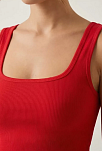 Kadın Kırmızı Kalın Askılı Crop Top Büstiyer – Modern Ve Şık Tasarım