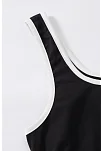 Kadın Siyah Askılı Crop Top Ve Şortlu Gecelik Takım Kadın Siyah Askılı Crop Top Ve Şortlu Gecelik Takım