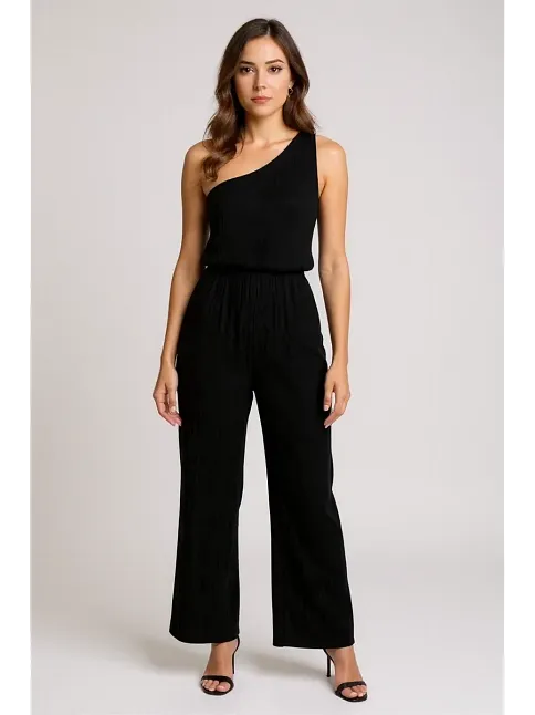 Kadın Siyah Tek Omuzlu Şık Bluz & Geniş Paça Pantolon İkili Takım – Modern, Konforlu Ve Günlük Kombinlere Uygun Kadın Siyah Tek Omuzlu Şık Bluz & Geniş Paça Pantolon İkili Takım – Modern, Konforlu Ve Günlük Kombinlere Uygun