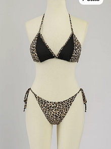 Kadın Siyah Ve Leopar Detaylı Yandan Bağlamalı Bikini Takımı – Modern, Konforlu Ve Günlük Kombinlere Uygun Kadın Siyah Ve Leopar Detaylı Yandan Bağlamalı Bikini Takımı – Modern, Konforlu Ve Günlük Kombinlere Uygun