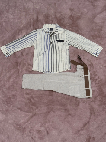 1-6 yaş gömlek pantolon kemerli erkek çocuk alt üst takım keten bej 1-6 yaş gömlek pantolon kemerli erkek çocuk alt üst takım keten bej