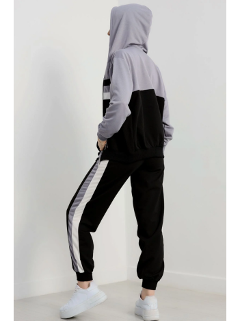 2 İplik Alt Üst Eşofman Takımı Siyah Gri 2 İplik Alt Üst Eşofman Takımı Siyah Gri