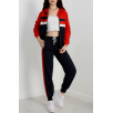 2 İplik Alt Üst Eşofman Takımı Siyah Kırmızı 2 İplik Alt Üst Eşofman Takımı Siyah Kırmızı