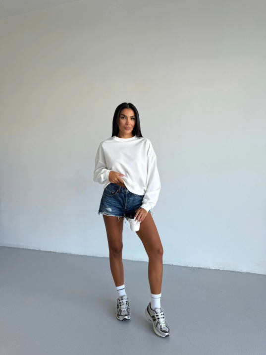 2 iplik bisiklet yaka sweat beyaz f2339 2 iplik bisiklet yaka sweat beyaz f2339