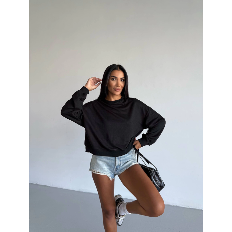 2 iplik bisiklet yaka sweat siyah f2339 2 iplik bisiklet yaka sweat siyah f2339