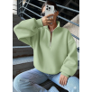 3 İplik Şardonlu Yarım Fermuarlı Sweatshirt Mint 3 İplik Şardonlu Yarım Fermuarlı Sweatshirt Mint