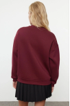 3 İplik Şardonlu Bisiklet Yaka Sweatshirt Bordo 3 İplik Şardonlu Bisiklet Yaka Sweatshirt Bordo