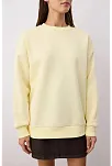 3 İplik Şardonlu Bisiklet Yaka Sweatshirt Sarı