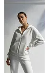 3 İplik Şardonlu Kapşonlu Hoodie Frm Beyaz P510437