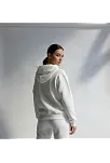 3 İplik Şardonlu Kapşonlu Hoodie Frm Beyaz P510437
