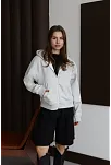 3 İplik Şardonlu Kapşonlu Hoodie Frm Gri P510437