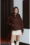 3 İplik Şardonlu Kapşonlu Hoodie Frm Kahve P510437