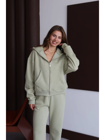 3 İplik Şardonlu Kapşonlu Hoodie Frm Mint P510437 3 İplik Şardonlu Kapşonlu Hoodie Frm Mint P510437