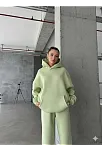 3 İplik Şardonlu Kapşonlu Sweatshirt Mint P510436