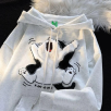 3 iplik şardonlu oversize peluş baskılı sweat beyaz 3 iplik şardonlu oversize peluş baskılı sweat beyaz