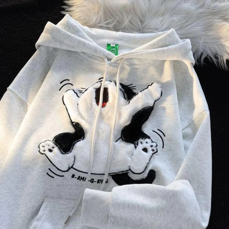 3 iplik şardonlu oversize peluş baskılı sweat beyaz 3 iplik şardonlu oversize peluş baskılı sweat beyaz
