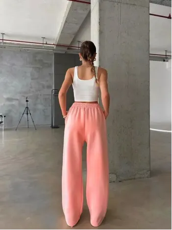 3 İplik Şardonlu Oversize Eşofman Somon 3 İplik Şardonlu Oversize Eşofman Somon