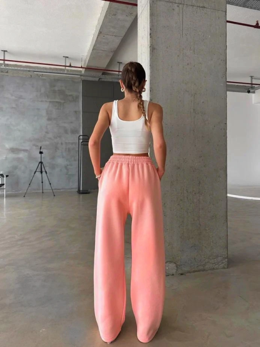 3 İplik Şardonlu Oversize Eşofman Somon 3 İplik Şardonlu Oversize Eşofman Somon