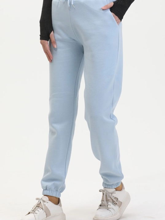 3 iplik şardonlu paça lastikli eşofman bebe mavi is001 3 iplik şardonlu paça lastikli eşofman bebe mavi is001