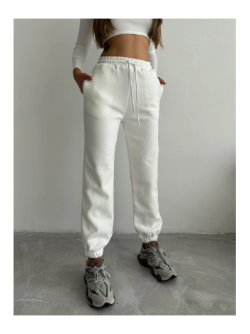 3 iplik şardonlu paça lastikli eşofman beyaz is001 3 iplik şardonlu paça lastikli eşofman beyaz is001