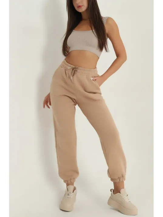 3 İplik Şardonlu Paça Lastikli Eşofman Bisküvi İs001