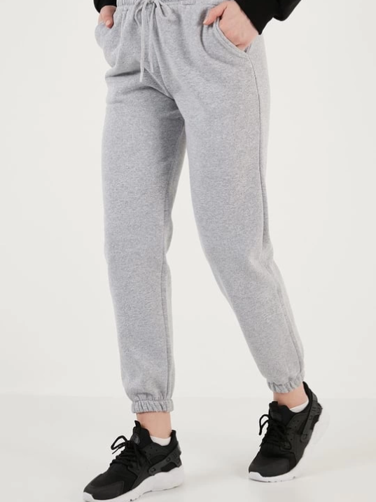 3 iplik şardonlu paça lastikli eşofman gri is001 3 iplik şardonlu paça lastikli eşofman gri is001