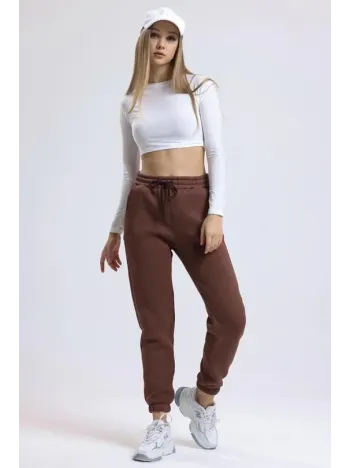 3 İplik Şardonlu Paça Lastikli Eşofman Kahve İs001 3 İplik Şardonlu Paça Lastikli Eşofman Kahve İs001