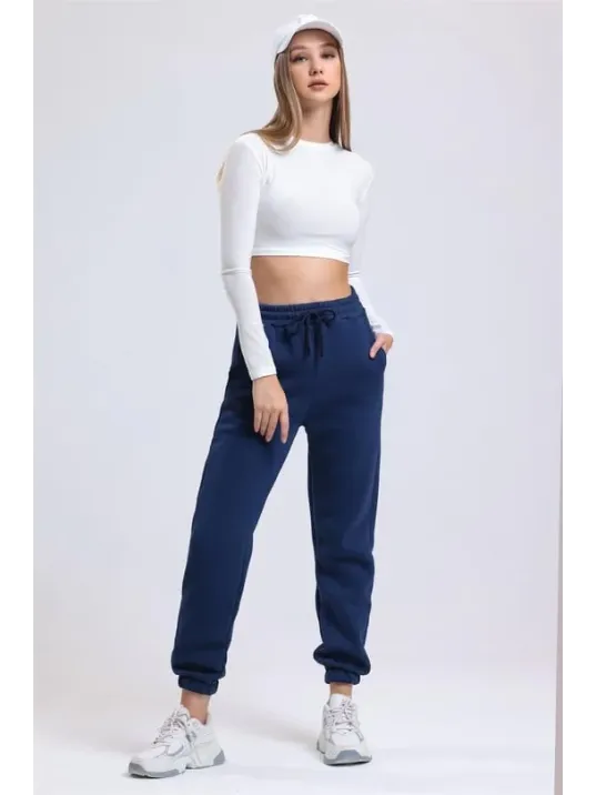 3 İplik Şardonlu Paça Lastikli Eşofman Lacivert İs001 3 İplik Şardonlu Paça Lastikli Eşofman Lacivert İs001