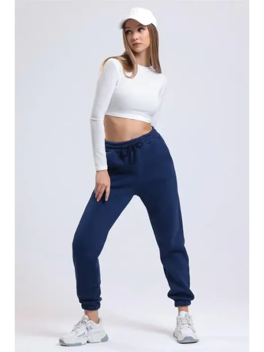 3 İplik Şardonlu Paça Lastikli Eşofman Lacivert İs001 3 İplik Şardonlu Paça Lastikli Eşofman Lacivert İs001