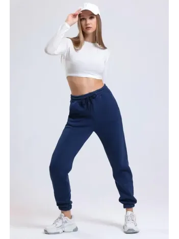 3 İplik Şardonlu Paça Lastikli Eşofman Lacivert İs001