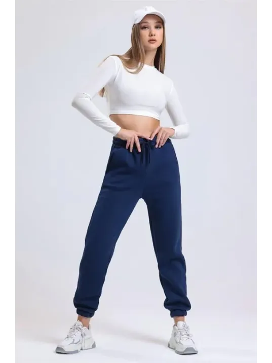 3 İplik Şardonlu Paça Lastikli Eşofman Lacivert İs001 3 İplik Şardonlu Paça Lastikli Eşofman Lacivert İs001