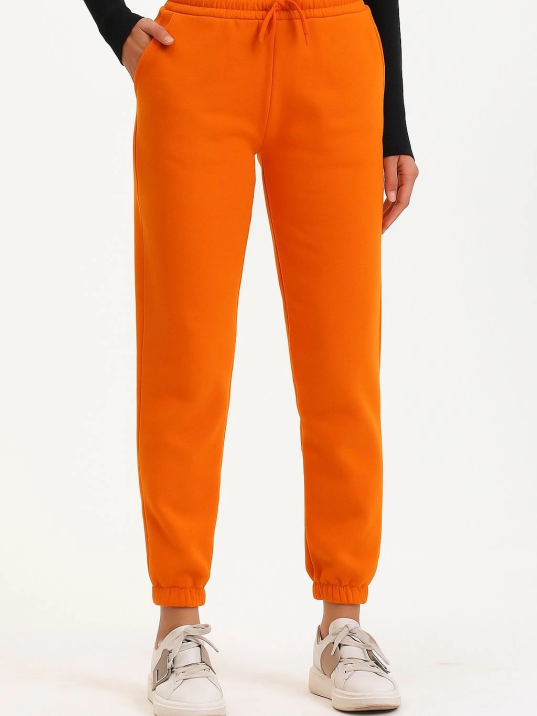 3 iplik şardonlu paça lastikli eşofman turuncu is001 3 iplik şardonlu paça lastikli eşofman turuncu is001