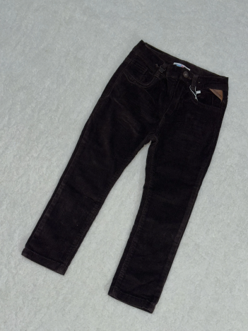 4-5 yaş erkek çocuk A kalite kadife dar paça pantolon kahve