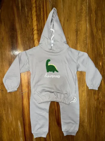 6-24 Aylık Araba Baskılı Takım Gri