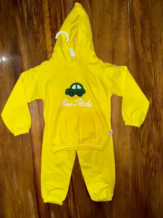 6-24 Aylık Araba Baskılı Takım Sarı 6-24 Aylık Araba Baskılı Takım Sarı