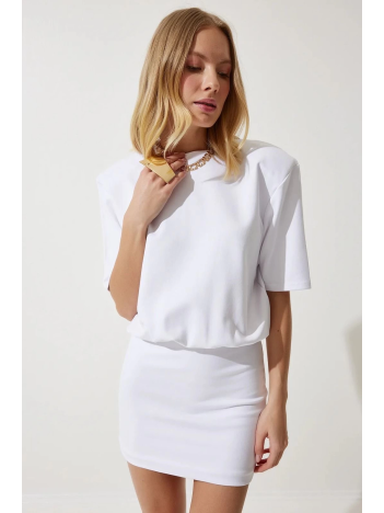 Vatkalı kısa elbise