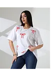Kurdele Baskılı Tişört