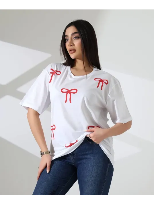 Kurdele Baskılı Tişört