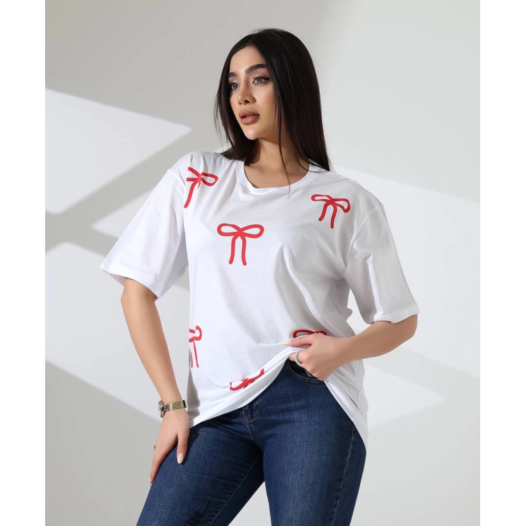 Kurdele baskılı tişört Kurdele baskılı tişört