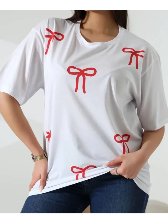 Kurdele Baskılı Tişört