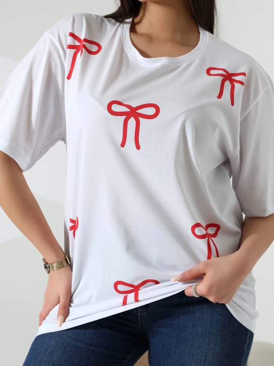 Kurdele baskılı tişört Kurdele baskılı tişört