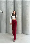 Önü Cumalı İthal Krep Pantolon